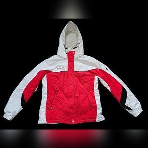 Columbia Women's Waterproof Snow Coat in red, size Large